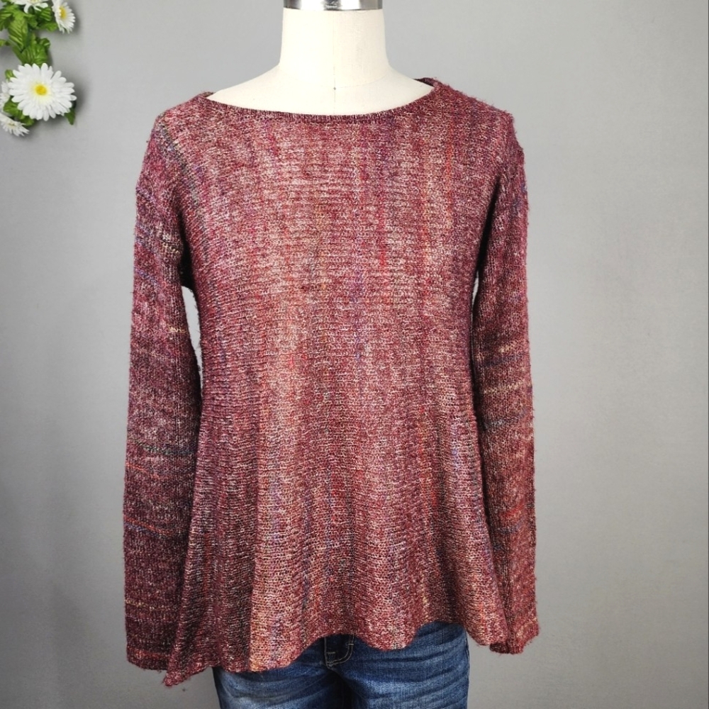 Max Edition Maroon Sweater Long Womens Sz Large